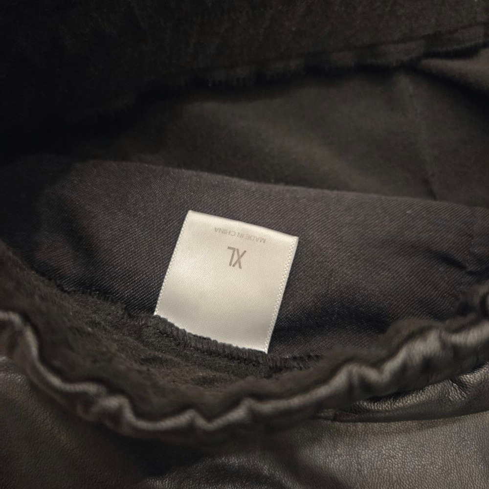 EXPRESS Black Faux Leather Jogger Pants size XL - Picture 6 of 8